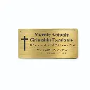 Placa Funeraria 16x8cm