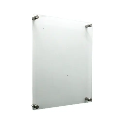 [IDE 501 CR KIT5] Porta Documento de Pared en Acrilico con Soportes (32x26cm) (Kit de 5 Piezas)
